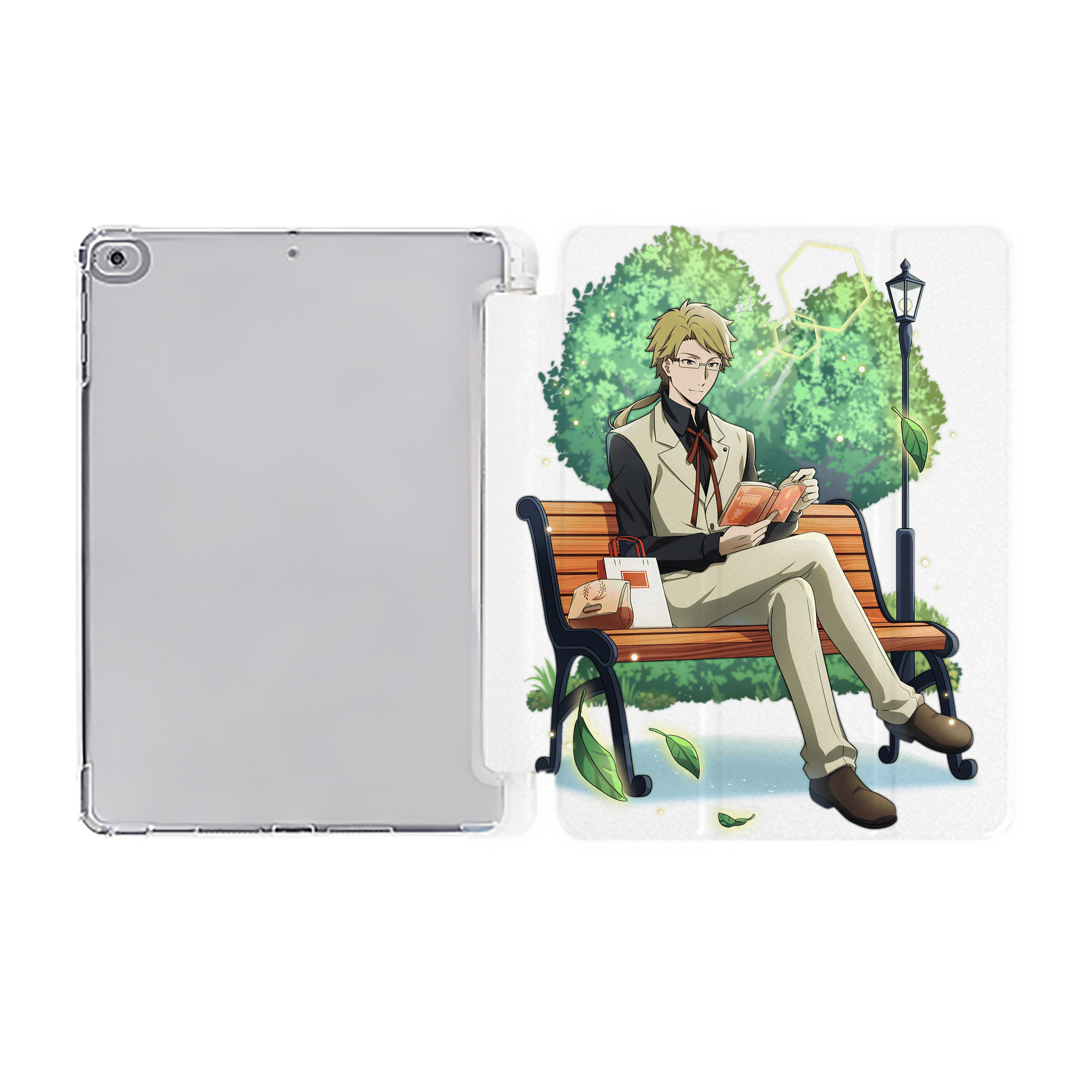 （画像用） 文豪ストレイドッグス Bungo Stray Dogs IPad ケース ペン収納付き 三つ折りスタンド PUレザー×シリコン 対応機種9.5/10.5/10.9インチ